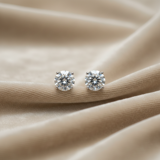 Diamond Lab Stud Earrings