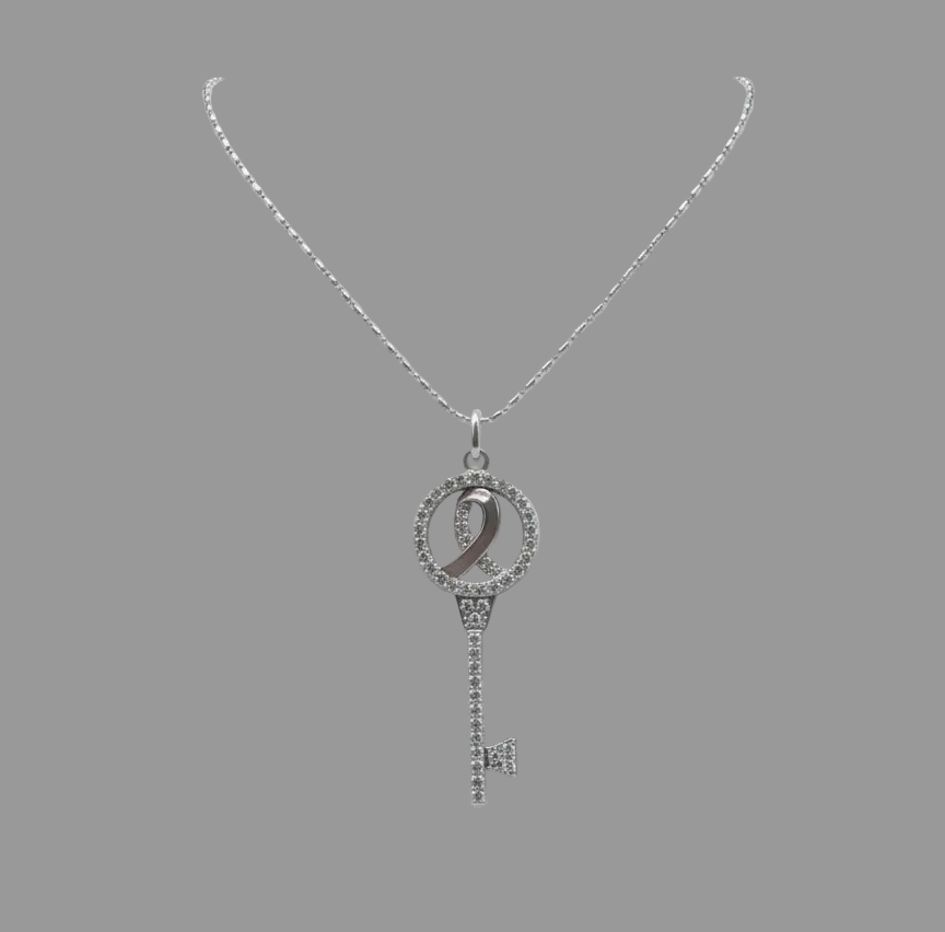 Awareness Ribbon Key Pendant