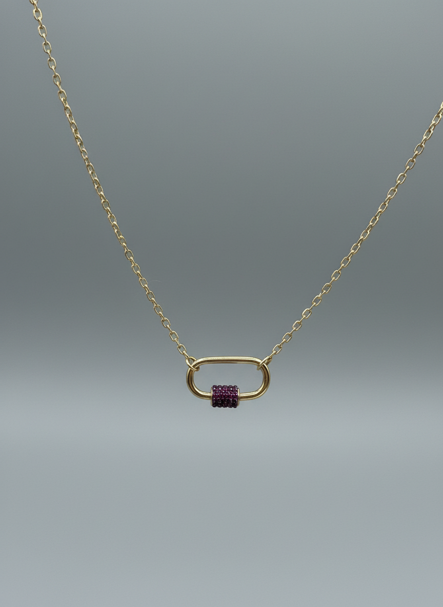 Ruby Carabiner and Chain