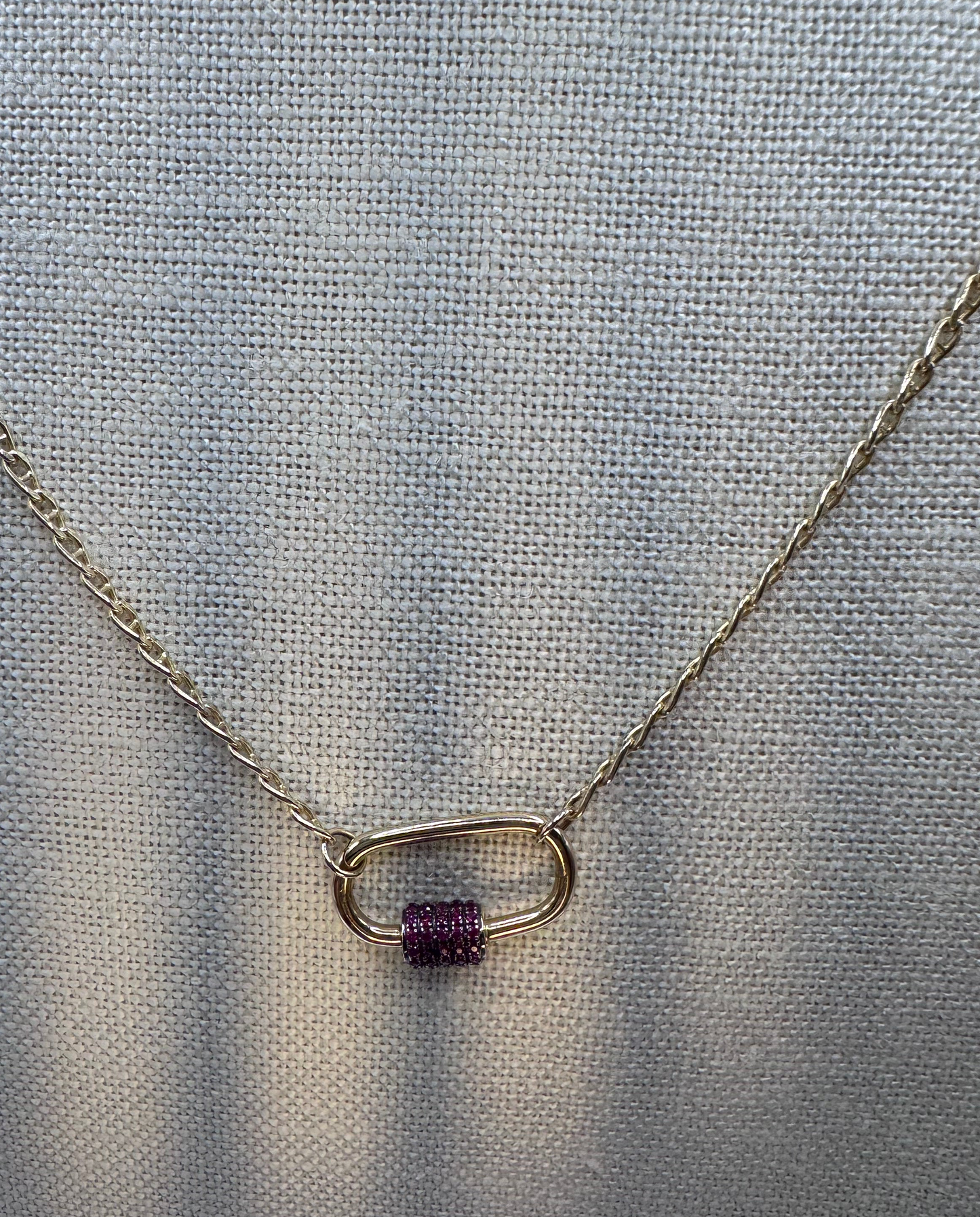 Ruby Carabiner and Chain