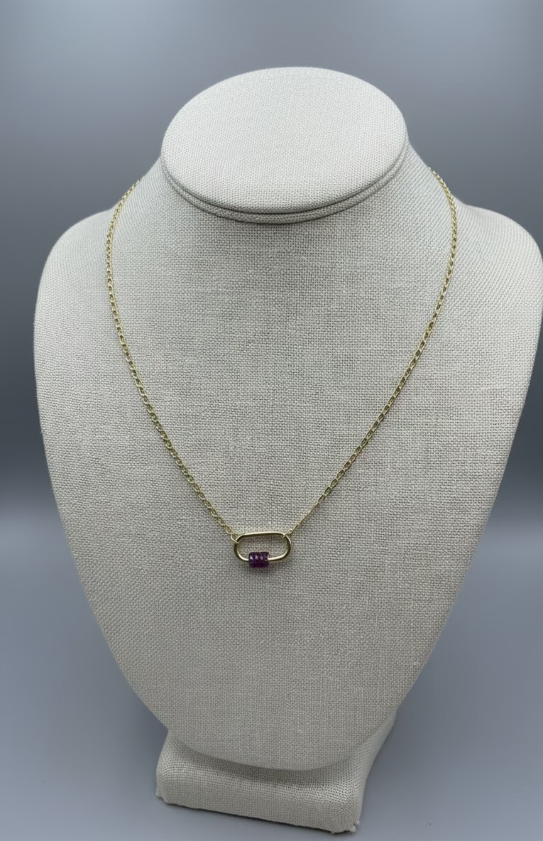Ruby Carabiner and Chain