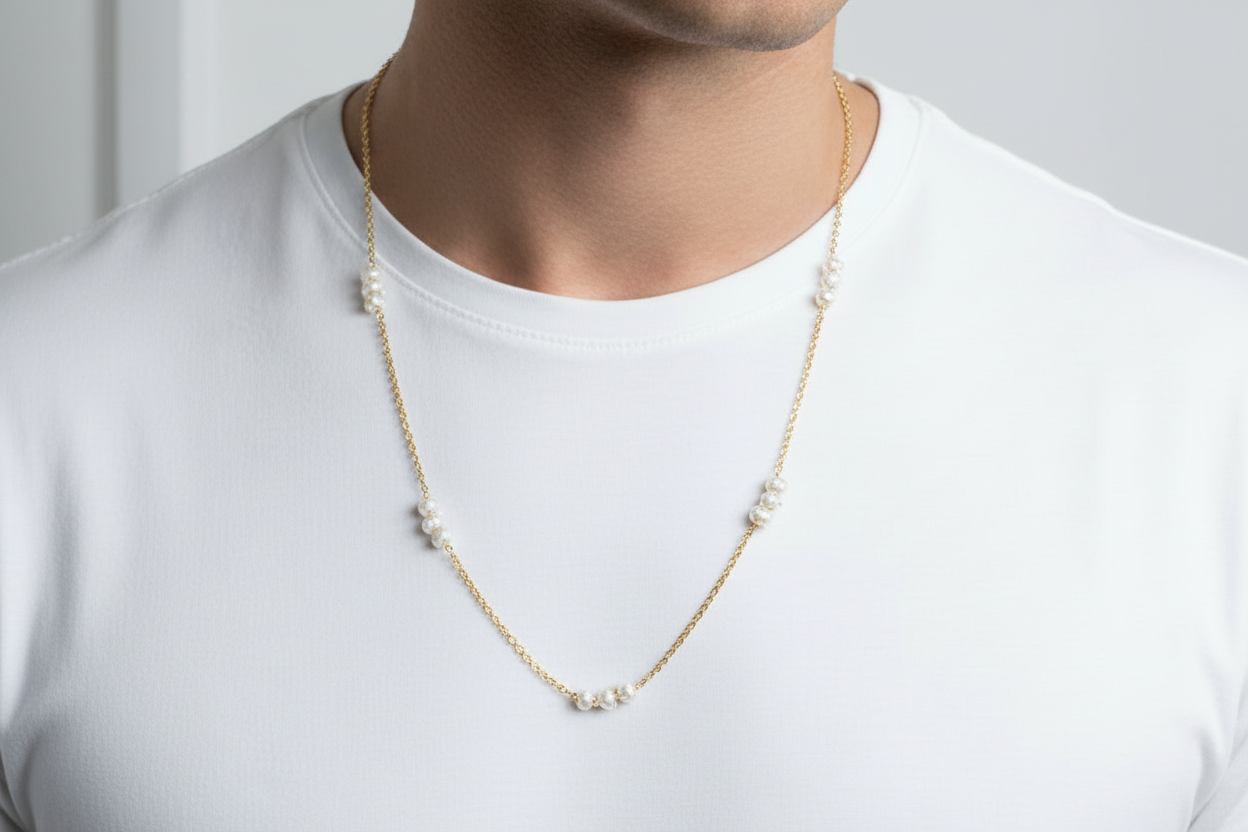Trío Pearl Cluster Substation Necklace