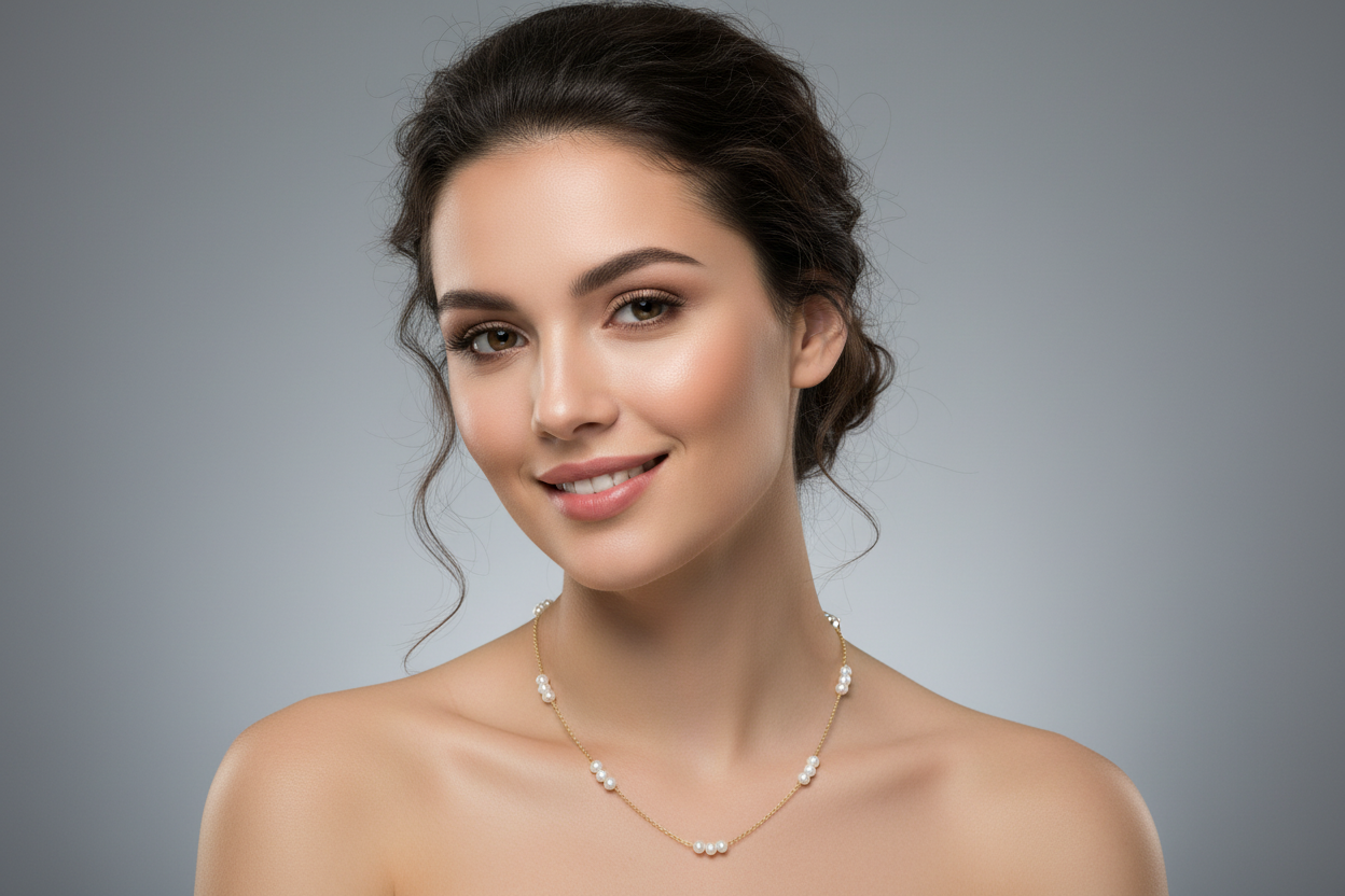 Trío Pearl Cluster Substation Necklace