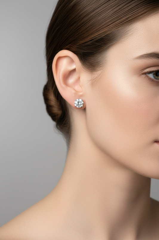 Diamond Lab Stud Earrings