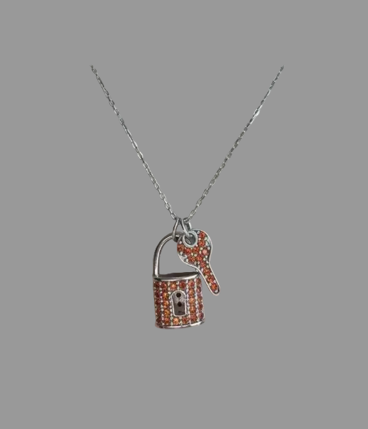Padlock and Key Pendant