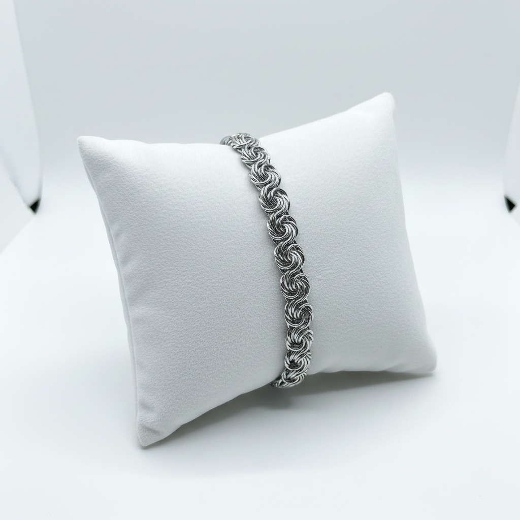 Silver cascading bracelet