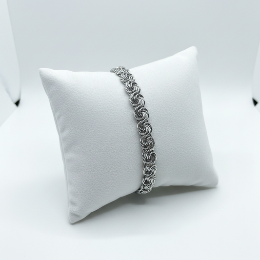 Silver cascading bracelet